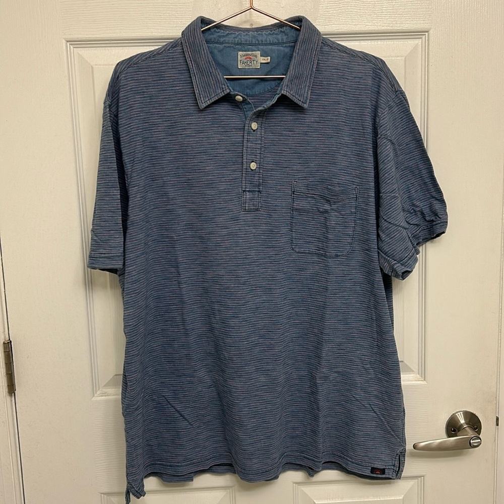 Faherty Men’s Short Sleeve Knit Polo